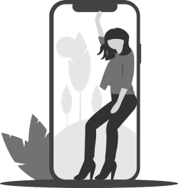 Mockup de teléfono para contactar