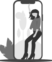 Mockup de teléfono para contactar